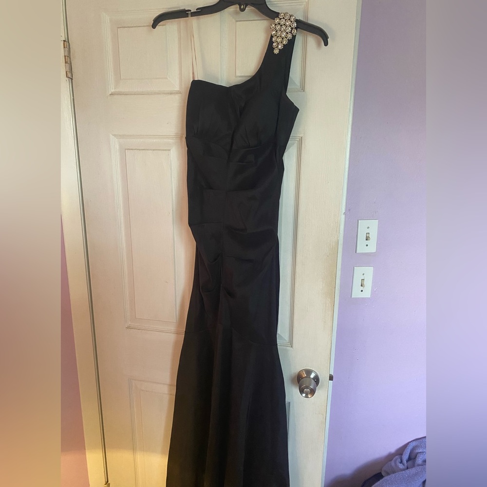 Black off shoulder dress